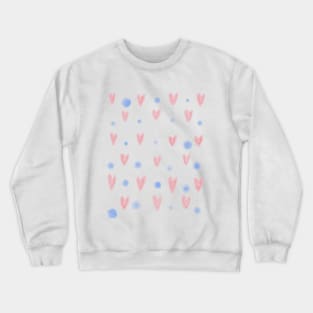 Pink hearts pattern Crewneck Sweatshirt